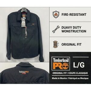 Timberland PRO Women L NWT FR Flame Resistant Work Shirt Black CAT2 NFPA 2112